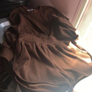 Tic Toc crop top and matching shorts